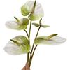 Rikyo 5 pezzi 61 cm fiori di giglio di anthurium artificiali, permanenti per decorazione della casa, bouquet e foglie verdi per casa, sposa, matrimonio, festival, feste, artigianato, decorazione del