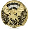 DNDND Dragon Roulette Spinner Dice DNDND 7 in 1 Fidget Spinner, Set di dadi in metallo, con lussuosa confezione regalo, per giochi da tavolo e giochi da tavolo (oro con nero)