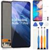 ARSSLY AMOLED LCD Schermo per Xiaomi Redmi Note 11 PRO/Redmi Note 11 PRO 5G 6.67'' Display per Redmi Note 11 PRO 5G LCD Sostituzione dello Schermo Touch Screen Digitizer Full Assembly con Strumenti