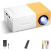 VBESTLIFE Mini Proiettore, Proiettore Portatile YG300 per Cartoni Animati, Proiettore per Film All'aperto, Videoproiettore LED Pico per Home Theater con Interfacce HDMI (Spina UE)
