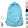 Yagerod School Bag Aesthetic, Cute Backpack For School, Korean Backpack, Black Backpack School, Rucksack Aesthetic, Back To School Supplies For Teen Middle (Blue)