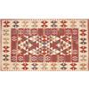 Floori Tappeto Kilim Arredo Classico Moderno Orientale Geometrico Colori Moderni Arredo Salotto Camera Passatoia Cucina Con Antiscivolo Made in Italy (Ruggine, 140x200 cm)