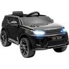 AIYAPLAY Macchina Elettrica per Bambini 3-6 Anni 12V Licenza Land Rover Discovery, 3-5km/h Auto Elettrica per Bambini con 2 Motori, Telecomando, Cintura, Musica, Clacson e Fari, Nero