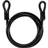 GUNGY Cavo Antifurto per Biciclette Cavo di Sicurezza Bici in acciaio 1.8M di Lunghezza 6mm Spessore con Rivestimento in PVC per Lucchetti Lucchetto a U o Disco Nero