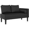 vidaXL Sdraio con Cuscini Nero in Similpelle, divano letto, divano imbottito, seduta da soggiorno, dormeuse, seduta da salotto, divano 2 posti
