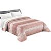 Tata Home Trapunta Invernale Matrimoniale Imbottita 300 gr/mq Caldo Piumone Misura 260x260 cm Fantasia Mosaico Moderno Made in Italy Colore Rosa Cipria
