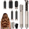 LIYJTK Air Styler - Asciugacapelli 6 in 1, spazzola per asciugacapelli, multifunzione, spazzola riscaldante, spazzola per capelli e 0utils di acconciatura, temperatura velocità del vento, regolabile, per