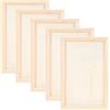 OLYCRAFT 6Pcs Cornice In Legno 26.5x16.5cm Rettangolo Cornici Artigianali Set Cornice In Legno Naturale Cornice per Foto Fai Da Te Pannelli In Tela per Display Da Tavolo e Artigianato Progetti