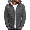 Enaamiaz 2023 Giacca Invernale Piumino Uomo Calda Giubbotto Casual Leggero Solidi con Cappuccio Rimovibile Jacket Multitasche Impermeabile Ripiegabile Uomo Addensato Freddo Manica Lunga