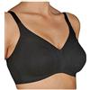 Leo Corsetteria Reggiseno Post Operatorio Tasca Interna Porta Protesi Sostegno Cotone.Caricia Tg.8 Coppa C Nero