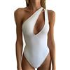 Generic 2024 Costume da bagno intero da donna con borsa morbida a triangolo di grandi dimensioni Costumi da bagno bikini You Talk Too Much Sign, bianco, S