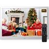 Gsituk Cornice digitale da 12 pollici, cornice elettronica in metallo IPS ad alta risoluzione, display widescreen, calendario/foto/video, cornice digitale grande supporta scheda SD e USB con telecomando
