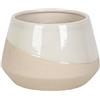 AlexandreHouse MACETA CERAMICA BEIFE/BLANCO