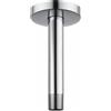 Voolan Braccio doccia con flangia, tubo doccia fisso montato a soffitto, braccio di ricambio dritto per doccia a pioggia in bagno, attacco universale 1/2 NPT (15 cm, rotondo)