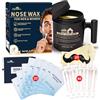 Lifestance Kit di Cera per Peli del Naso | 150 g | 40 Applicatori per 20-25 Utilizzi | per Uomo e Donna