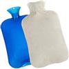 KUFL - Borsa dell'acqua calda XXL da 3 l, con rivestimento per dolori mestruali, mal di schiena, freddo e stomaco, per adulti (crema, 3L)
