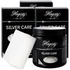 Hagerty 3x Hagerty Silver Care Detergente Antiossidante in Crema per Argenteria e Oggetti Placcati in Argento Delicato e Lucidante con Spugna - 3 Barattoli da 185ml