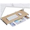 ETHU Ripiano tastiera sotto la scrivania 680 x 300 mm, ripiano estraibile per tastiera con morsetto a C regolabile a 180°, per scrivania a forma di L, supporto tastiera per computer per casa e ufficio