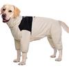 KoKoBin Impermeabile per cani riflettente per cani con cappuccio Impermeabile a quattro zampe Super leggera e traspirante Impermeabile Cane Giacca di taglia media e grande (Bianco, 3XL)