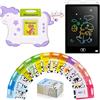 SIUHEN Amico Vocabolo Gioco Italiano e Inglese Flashcards Bambini Carte Parlanti Giochi Didattici Interattivi 1 2 3 4 5 6 anni Talking Tasche Schede Bimbo Regali + Tavoletta Grafica LCD, 224 Parole, Viola