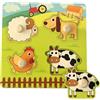 BNOYONERAS Puzzle Legno Bambini Puzzle di Animali con Maniglie Montessori Giochi Bambino Educativi Giochi in Legno Bambini Giocattoli Educativi Per L'Apprendimento Prescolare per 1 2 3 Anni (Style 5)