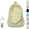 Yagerod School Bag Aesthetic, Cute Backpack For School, Korean Backpack, Black Backpack School, Rucksack Aesthetic, Back To School Supplies For Teen Middle (Yellow)