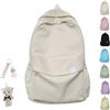 Yagerod School Bag Aesthetic, Cute Backpack For School, Korean Backpack, Black Backpack School, Rucksack Aesthetic, Back To School Supplies For Teen Middle (Beige)