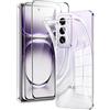 Coiwxmoi Cover per OPPO Reno 12 Pro 5G con 2 Pezzi Pellicola Vetro Temperato, Ultra Sottile Morbido TPU Trasparente Silicone Custodia Antiurto AntiGraffio Protettiva Case per OPPO Reno 12 Pro 6,7