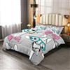 Loussiesd Trapunta con giraffa per letto 135x200cm per ragazze motivo giraffa con simpatici animali trapuntati per camera dei bambini in morbida microfibra per ragazze ragazzi giraffa piumone con 1 federa