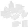 PATIKIL Silicone Estremità Cappuccio Spina Coperchio per Strip Luce 20pz Ip67 Impermeabile con 2 Fori Adatta 5050 10mm Largo LED Striscia 2 Stili Incluso