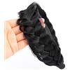 BOBIYA Ampia fascia intrecciata con denti da donna (nero)