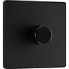 PCDMB81B-01 BG Electrical, interruttore dimmer intelligente a parete singola, 2 vie, piastra frontale senza viti, Evolve, nero opaco, 200 W, PCDMB81B