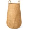 Ferm Living - cesto della biancheria sporca Braided - Legno naturale - Rattan intrecciato - Designer Trine Andersen