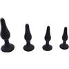 Drifejopfa P7- Solidi Giocattoli Neri Con Potenti Ventose, Unisex (4 pezzi) Ḁnâlé Ṕlūg Ða donna uomo set vìbraňte accìaìô côÐa graňÐì Ðì vôlpê silicone aňal bůtt largê man kit mêtallô vìbrazìonì pìccôlô