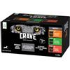 CRAVE Dog Dose Mixed Multipack 6x400g - paté con pollo e tacchino, agnello e manzo, salmone e tacchino (cibo umido completo senza cereali per cani adulti)