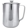 Nikou 2000mL Bricco Latte, Tazza per Caffè Latte Art con Coperchio in Acciaio Inox, Brocca in Schiuma Lattiera Mucca Montalatte per Cappuccino, Espresso (2000mL)