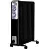 Orbegozo RN 2500 Radiatore Olio 11 Elementi 2500W Luce LED Termostato Regolabile Raccoglitori Rotelle Nero