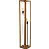 Searchlight Lampada da terra quadrata 2Lt - Legno naturale e metallo nero