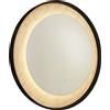 Searchlight Specchio Luxo LED, metallo nero opaco con effetto marmo