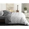 Riad Arredo Set Copripiumino Morbido 100% Puro Cotone Italiano Tinta Unita - Parure Double Face Sacco Piumino con Federe Made in Italy (Grigio - Antracite, Matrimoniale 250x240 + 2 federe 52x82)