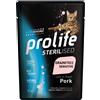 Prolife Sterilised con Maiale Cibo Umido per Gatti - 12 bustine da 85 gr