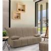 Talamo Italia Letto Allegra, Divano a 3 posti, 100% Made in Italy, Sofà Soggiorno con Apertura a Carrello, in Tessuto imbottito, con Cuscini Inclusi, Cm 165x90h85, Tortora