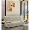 Talamo Italia Letto Allegra, Divano a 3 posti, 100% Made in Italy, Sofà Soggiorno con Apertura a Carrello, in Tessuto imbottito, con Cuscini Inclusi, Cm 165x90h85, Beige