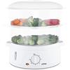 Wëasy - Vaporiera elettrica VEGE8, multifunzione, 9 l, 3 ciotole impilabili rimovibili per cottura uova, verdure, carne, pesce, ciotola per riso, timer 60 min, conservazione delle vitamine