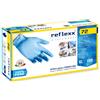 REFLEXX Guanti Nitrile Reflexx R72 Food Line - gr. 3,5 - senza polvere - guanti monouso - certificati - azzurro - 100% latex free - conf. 100 pezzi - TAGLIA S