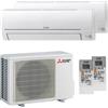 Mitsubishi Electric Condizionatore Mitsubishi Electric MSZ-HR dual split 9000+12000 BTU inverter A++ esterna 4,0 kW codice prodotto MXZ-2HA40VF-MSZ-HR25VF-2-AF2BB8