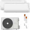 clivet Condizionatore Clivet Cristallo 2 dual split 9000+18000 BTU inverter A+ wifi unità esterna 5.3 kW codice prodotto 89112242/89682314_1/89682315_1