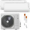 clivet Condizionatore Clivet Cristallo 2 dual split 12000+24000 BTU inverter A++ wifi unità esterna 10.5 kW codice prodotto 89112261/89682313_1/89682312_1