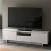 Dmora Mobile Porta TV Andromeda, Supporto per Televisione da Salotto, Credenza Bassa da Soggiorno a 2 Ante e 1 cassetto, 100% Made in Italy, 170x42h48 cm, Bianco