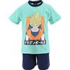 Dragon Ball Z Pigiama per Ragazzi, Maglietta e Pantaloncini Set 2 Pezzi Ragazzo, Saiyan Pigiama in Cotone per Bambino e Adolescenti, Taglia 4 Anni, Blu